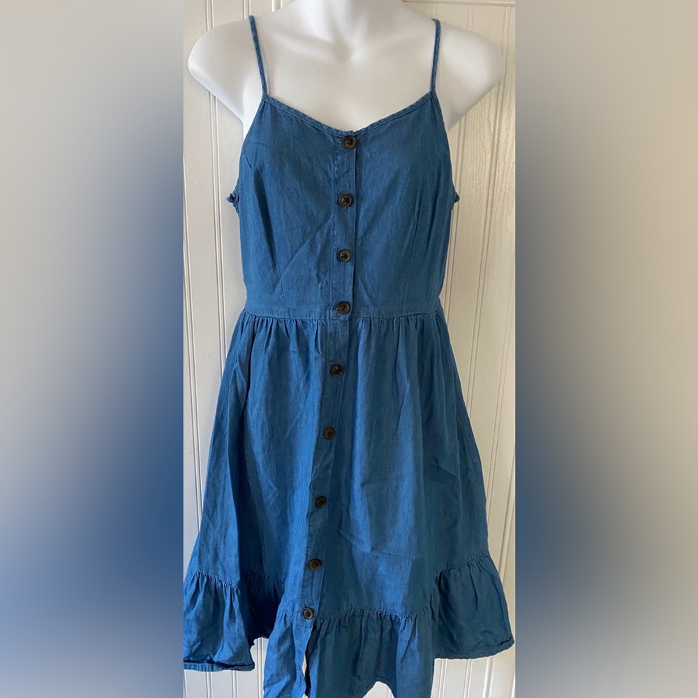 ⭐️3 for 30$⭐️ Denim Spaghetti Strap Midi Sundress
